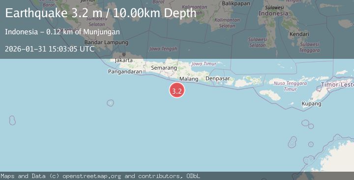 Map of SOUTH OF JAVA, INDONESIA