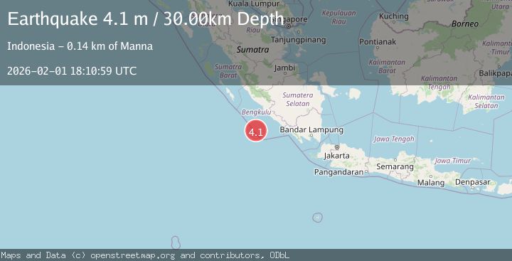 Map of SOUTHWEST OF SUMATRA, INDONESIA