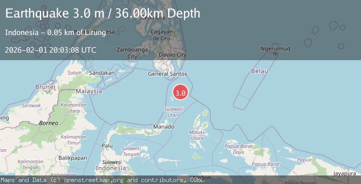 Map of KEPULAUAN TALAUD, INDONESIA