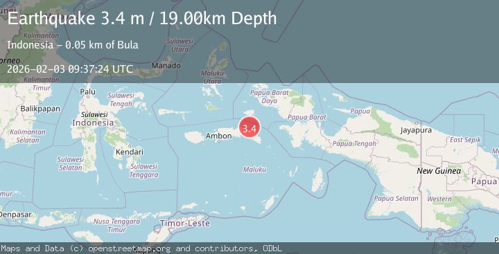 Map of CERAM SEA, INDONESIA