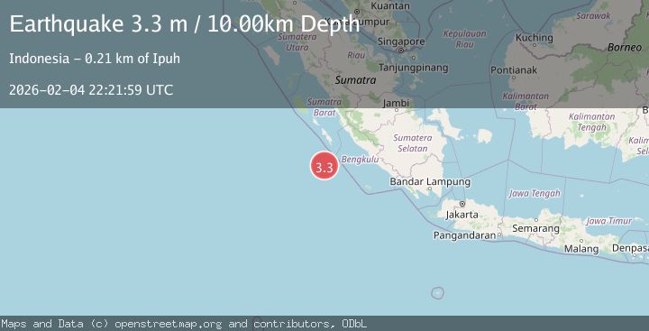 Map of SOUTHWEST OF SUMATRA, INDONESIA
