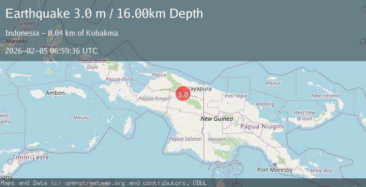 Map of PAPUA, INDONESIA