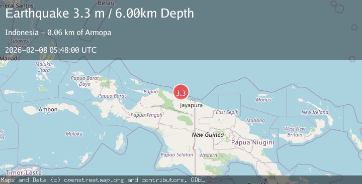 Map of NEAR N COAST OF PAPUA, INDONESIA