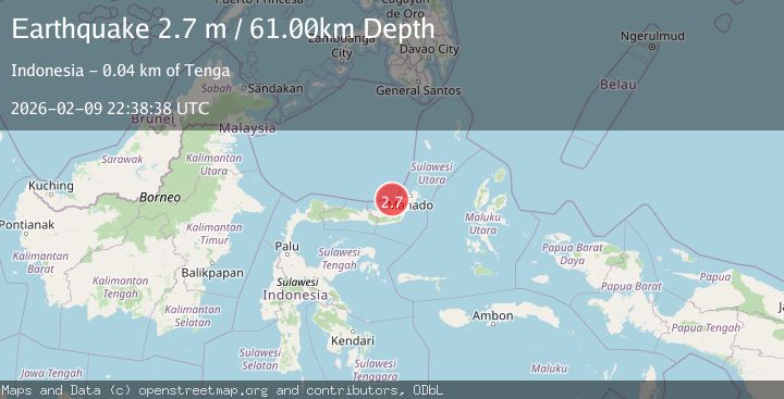 Map of MINAHASA, SULAWESI, INDONESIA