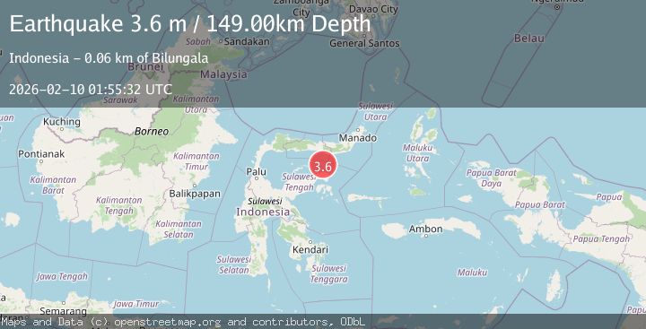Map of SULAWESI, INDONESIA