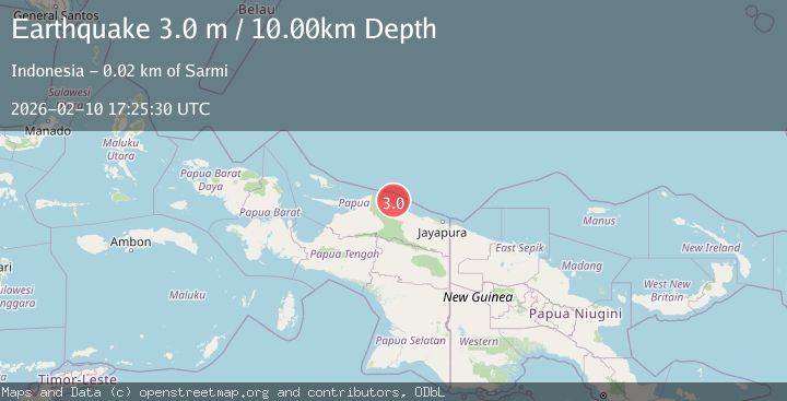 Map of NEAR N COAST OF PAPUA, INDONESIA