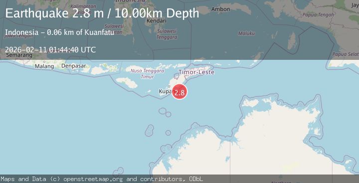 Map of TIMOR REGION, INDONESIA