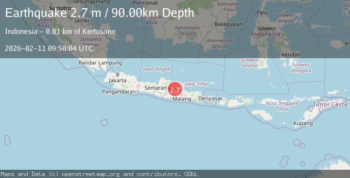 Map of JAVA, INDONESIA