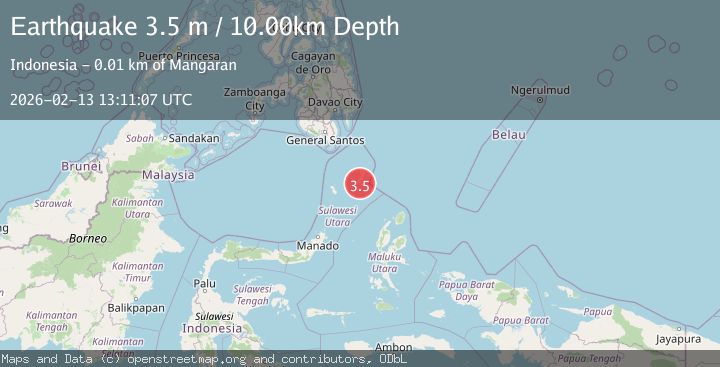 Map of KEPULAUAN TALAUD, INDONESIA