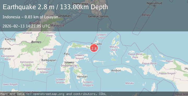 Map of MINAHASA, SULAWESI, INDONESIA