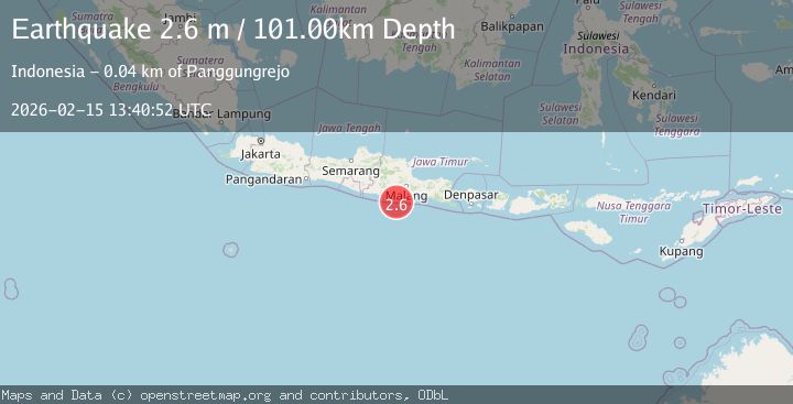 Map of JAVA, INDONESIA