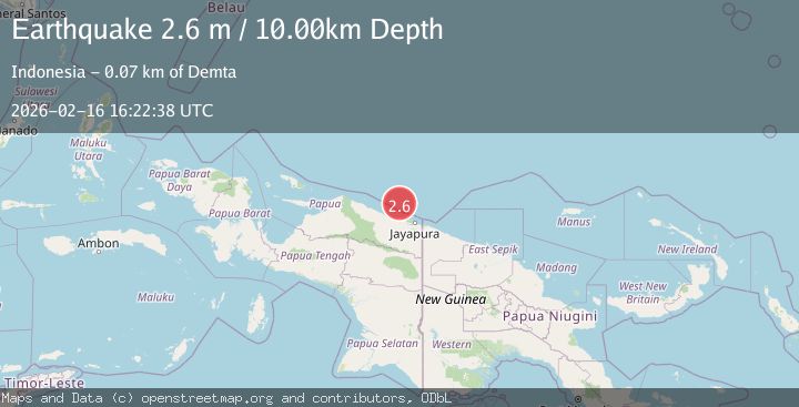 Map of PAPUA REGION, INDONESIA