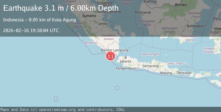 Map of SOUTHERN SUMATRA, INDONESIA