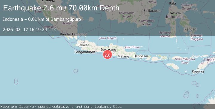 Map of JAVA, INDONESIA