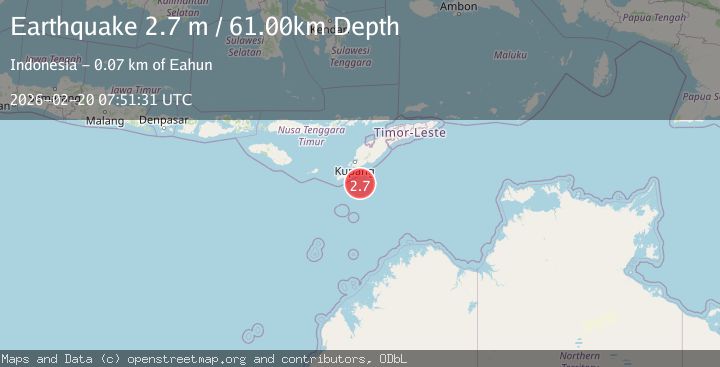 Map of SOUTH OF TIMOR