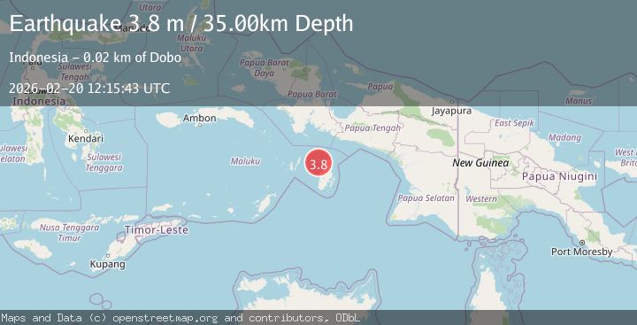 Map of KEPULAUAN ARU REGION, INDONESIA