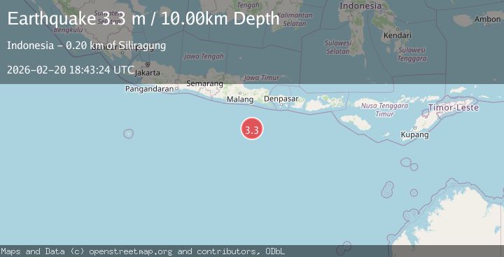 Map of SOUTH OF JAVA, INDONESIA