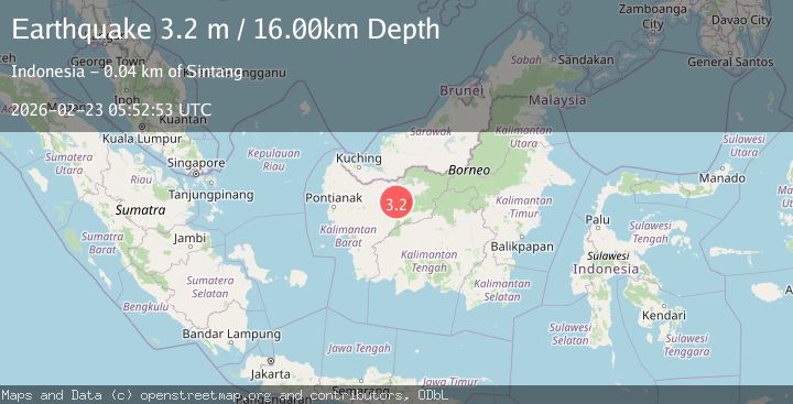 Map of KALIMANTAN, INDONESIA