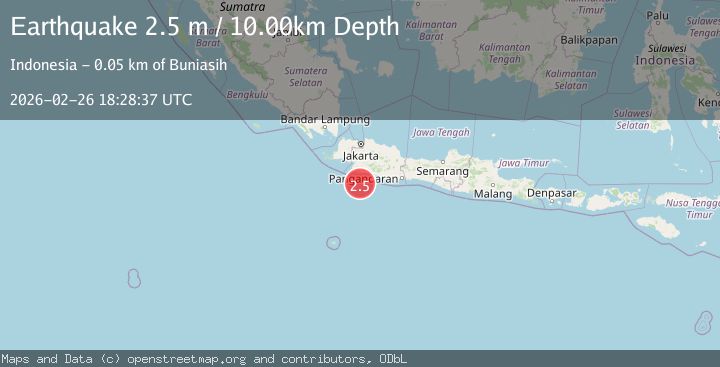 Map of JAVA, INDONESIA