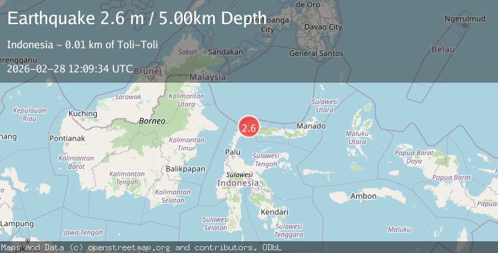 Map of MINAHASA, SULAWESI, INDONESIA