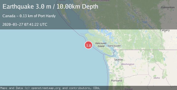 Map of VANCOUVER ISLAND, CANADA REGION