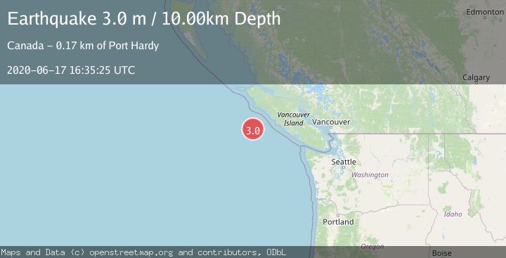 Map of VANCOUVER ISLAND, CANADA REGION