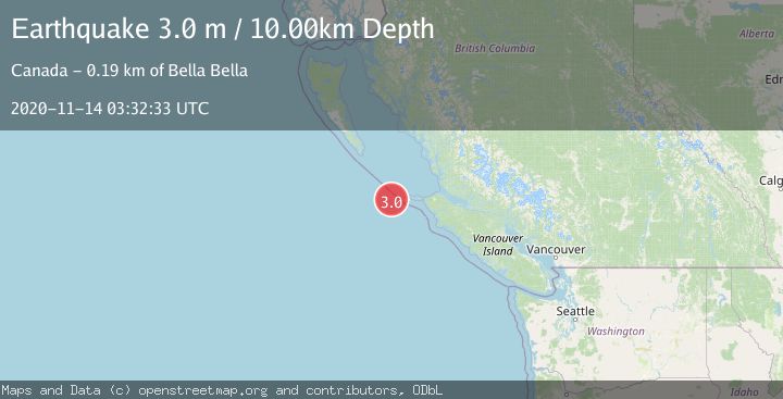 Map of VANCOUVER ISLAND, CANADA REGION