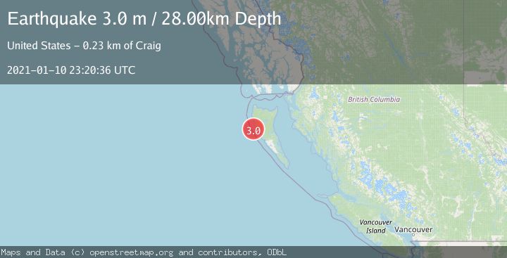 Map of QUEEN CHARLOTTE ISLANDS REGION