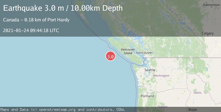 Map of VANCOUVER ISLAND, CANADA REGION