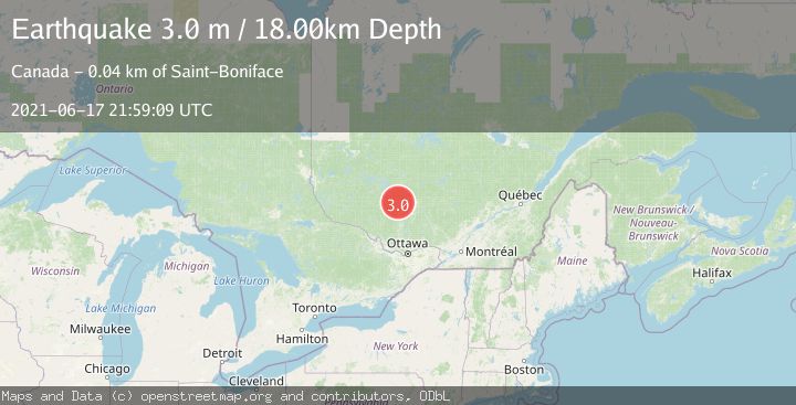 Map of SOUTHERN QUEBEC, CANADA