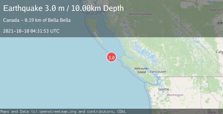 Map of VANCOUVER ISLAND, CANADA REGION