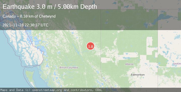 Map of BRITISH COLUMBIA, CANADA