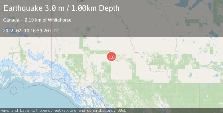Map of SOUTHERN YUKON TERRITORY, CANADA