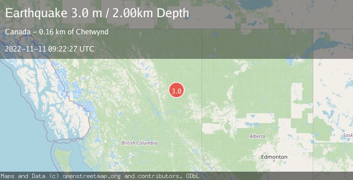 Map of BRITISH COLUMBIA, CANADA