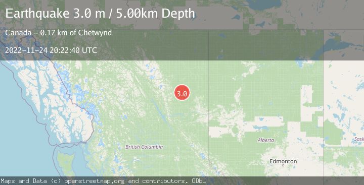 Map of BRITISH COLUMBIA, CANADA