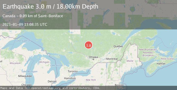 Map of SOUTHERN QUEBEC, CANADA