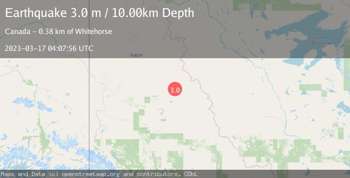 Map of SOUTHERN YUKON TERRITORY, CANADA
