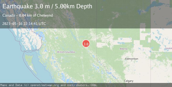 Map of BRITISH COLUMBIA, CANADA