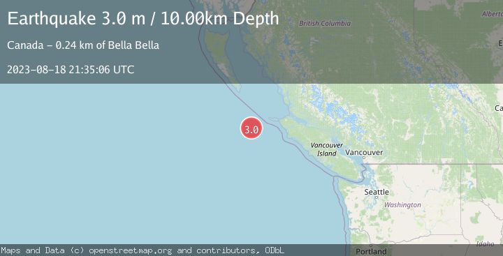 Map of VANCOUVER ISLAND, CANADA REGION