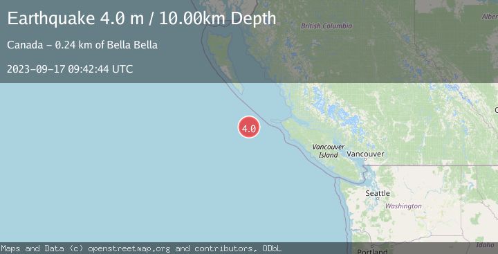 Map of VANCOUVER ISLAND, CANADA REGION
