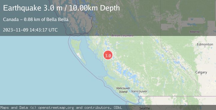 Map of BRITISH COLUMBIA, CANADA