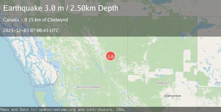 Map of BRITISH COLUMBIA, CANADA