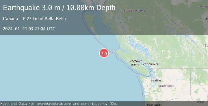 Map of VANCOUVER ISLAND, CANADA REGION