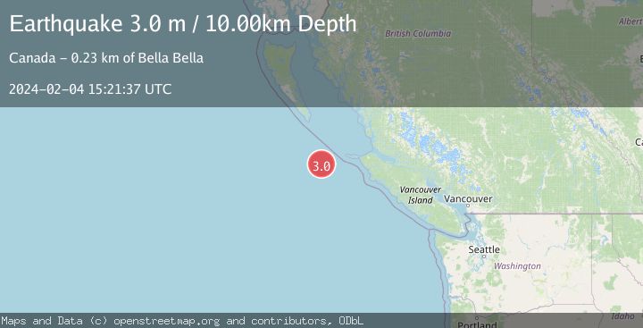 Map of VANCOUVER ISLAND, CANADA REGION