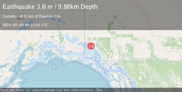 Map of SOUTHERN YUKON TERRITORY, CANADA