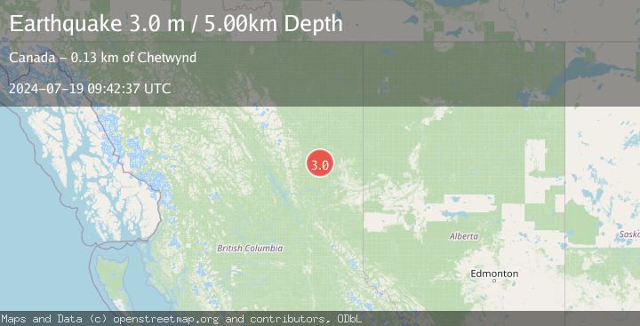 Map of BRITISH COLUMBIA, CANADA