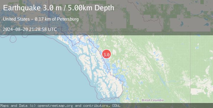 Map of BRITISH COLUMBIA, CANADA