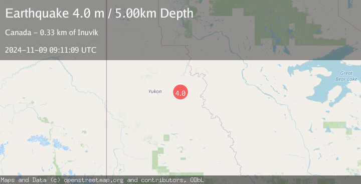 Map of NORTHERN YUKON TERRITORY, CANADA