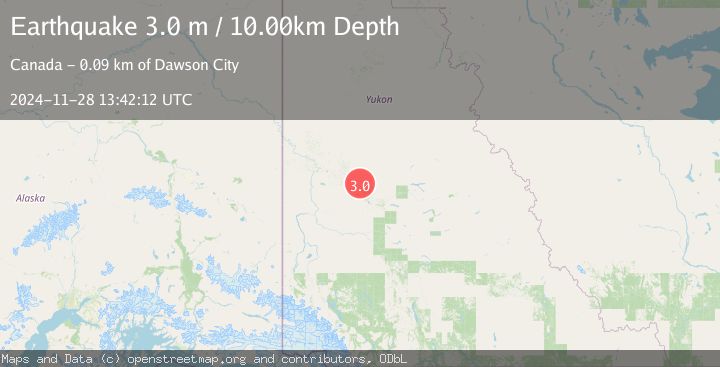Map of SOUTHERN YUKON TERRITORY, CANADA