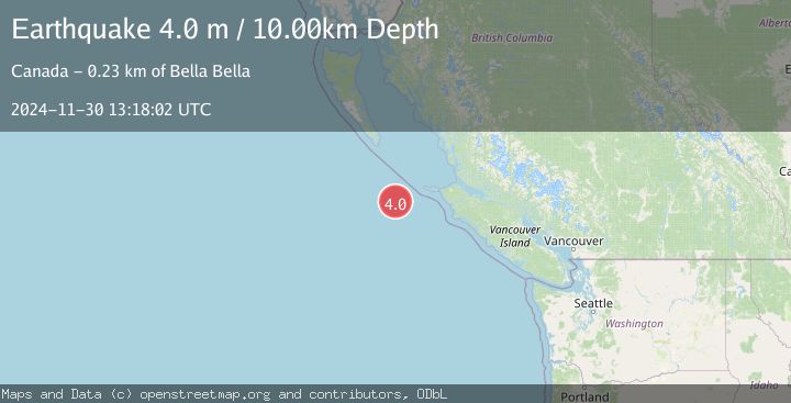 Map of VANCOUVER ISLAND, CANADA REGION